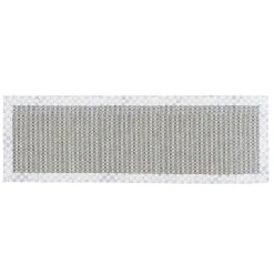 MacKenzie-Childs Rugs<Sterling Check Chunky Sisal Wool Grey 2'6 x 9' Runner