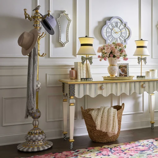 MacKenzie-Childs Entryway Furniture<Sterling Check Coat Perch