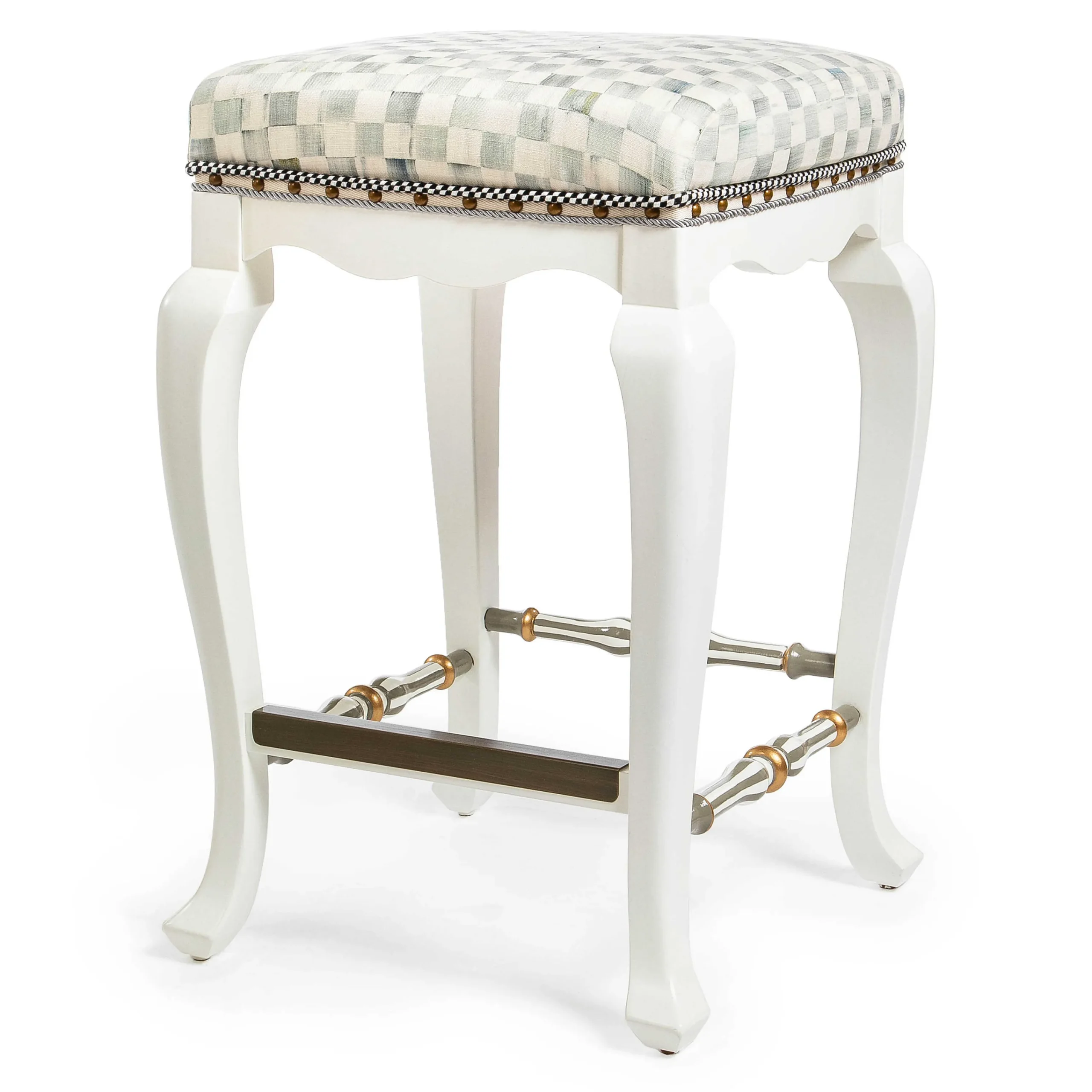 MacKenzie-Childs Dining Room & Kitchen<Sterling Check Counter Stool