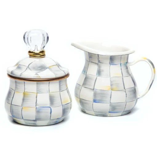 MacKenzie-Childs The Coffee Shop|Serveware<Sterling Check Creamer