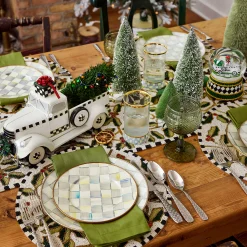 MacKenzie-Childs Dinnerware & Flatware<Sterling Check Dinner Plate