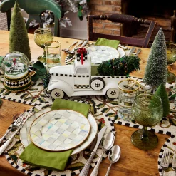 MacKenzie-Childs Dinnerware & Flatware<Sterling Check Dinner Plate