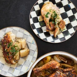 MacKenzie-Childs Dinnerware & Flatware<Sterling Check Dinner Plate