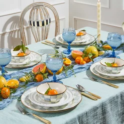 MacKenzie-Childs Dinnerware & Flatware<Sterling Check Dinner Plate