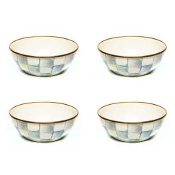 MacKenzie-Childs Kitchen & Dining Sets|Fall Entertaining<Sterling Check Everyday Bowls, Set of 4