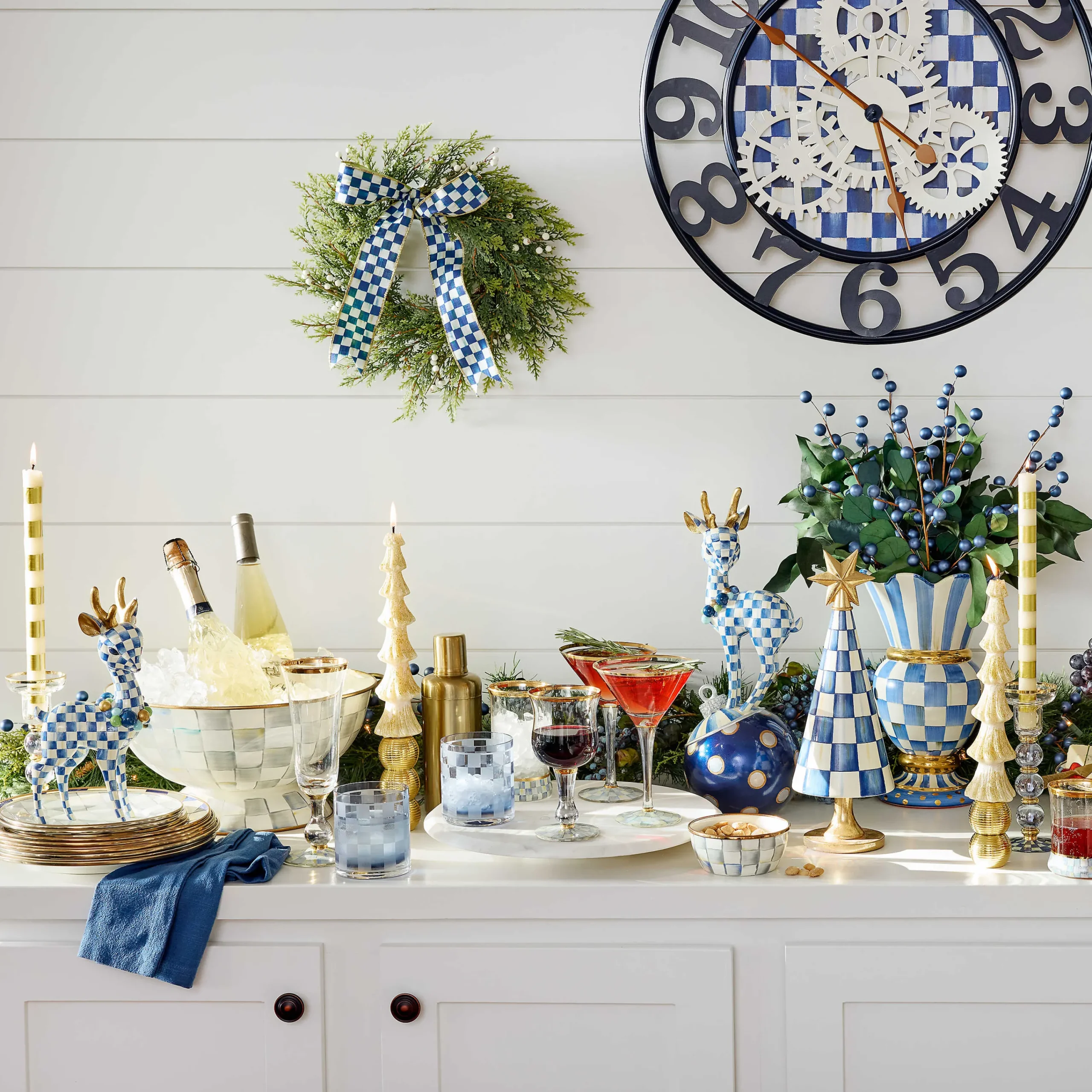 MacKenzie-Childs Fall Entertaining|Bar Entertaining<Sterling Check Everything Bowl