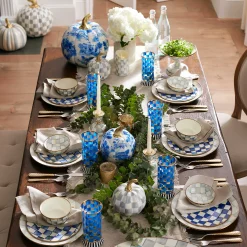 MacKenzie-Childs Candles & Fragrances<Sterling Check Flicker 5 Pillar Candle