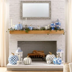 MacKenzie-Childs Candles & Fragrances<Sterling Check Flicker 5 Pillar Candle