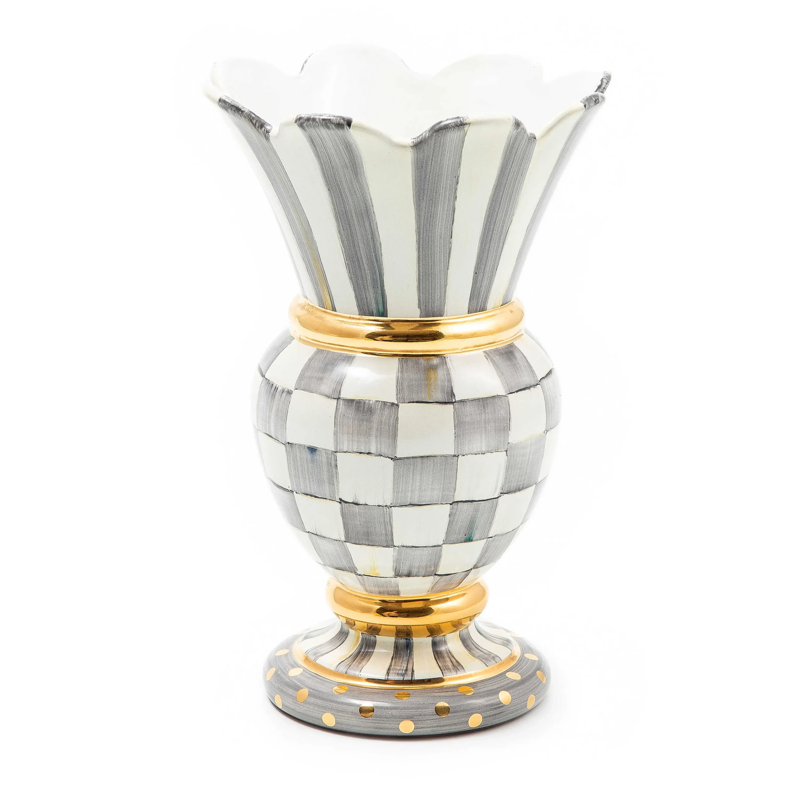 MacKenzie-Childs Room Accents<Sterling Check Great Vase