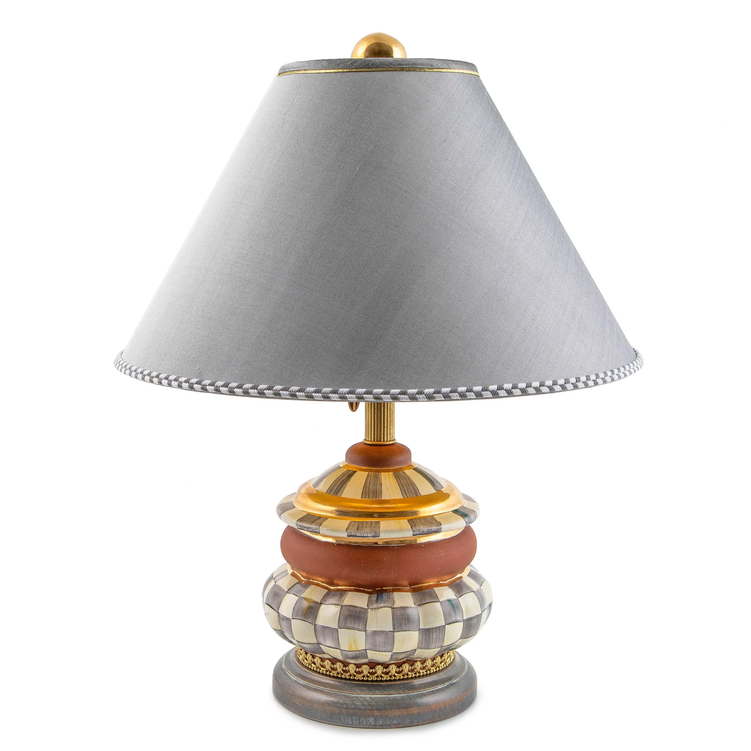 MacKenzie-Childs Lighting<Sterling Check Groovy Table Lamp