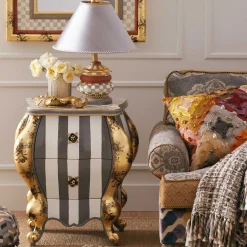 MacKenzie-Childs Lighting<Sterling Check Groovy Table Lamp