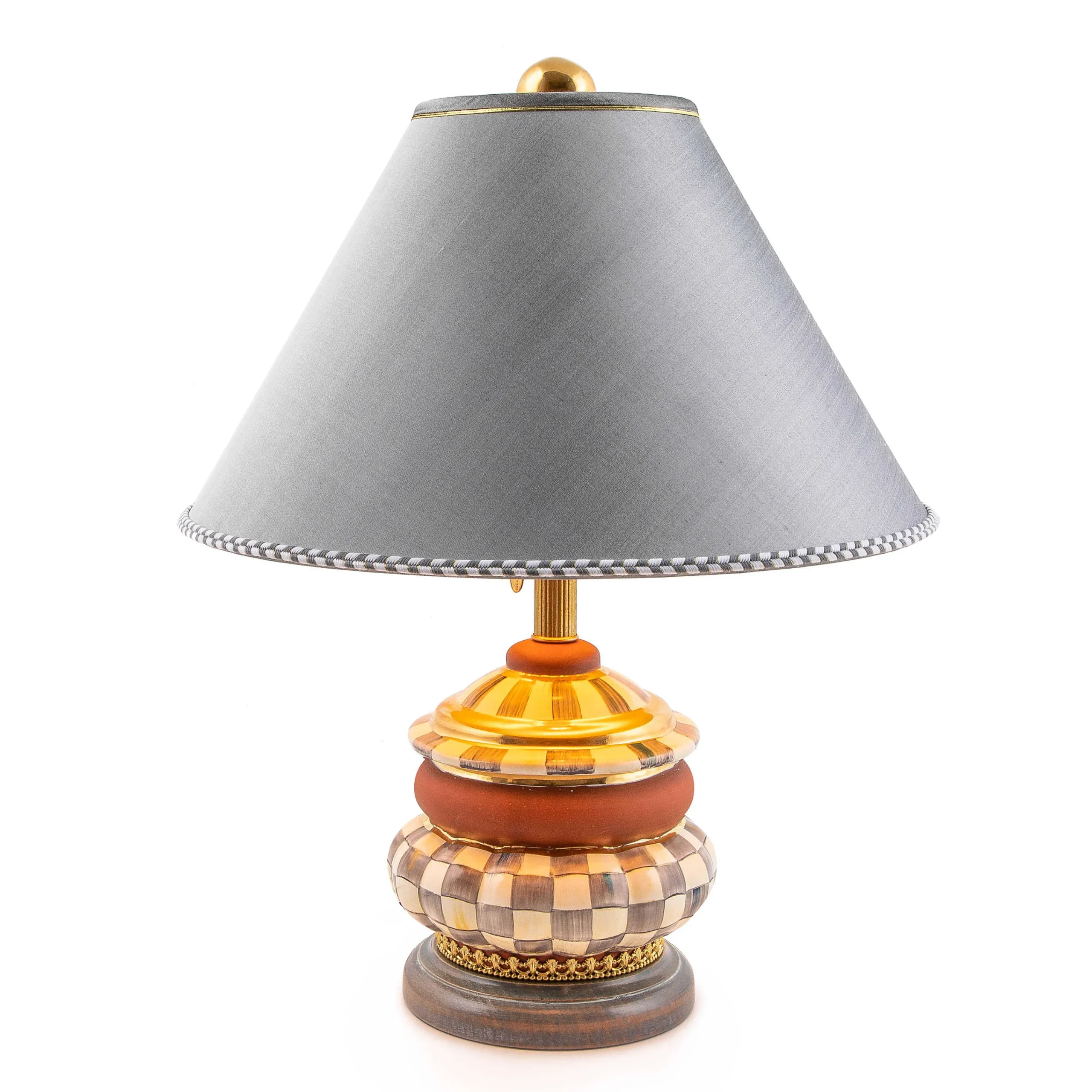 MacKenzie-Childs Lighting<Sterling Check Groovy Table Lamp