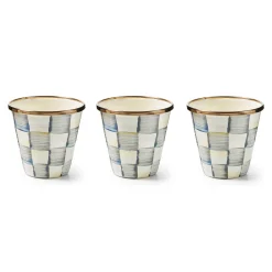 MacKenzie-Childs Spring|The Fall Shop<Sterling Check Herb Pots, Set of 3