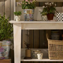 MacKenzie-Childs Spring|The Fall Shop<Sterling Check Herb Pots, Set of 3