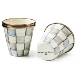 MacKenzie-Childs Spring|The Fall Shop<Sterling Check Herb Pots, Set of 3