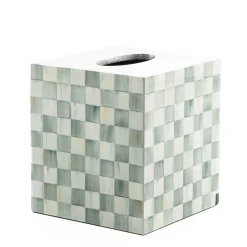 MacKenzie-Childs Bath & Bath Accessories<Sterling Check Lacquer Boutique Tissue Box Cover