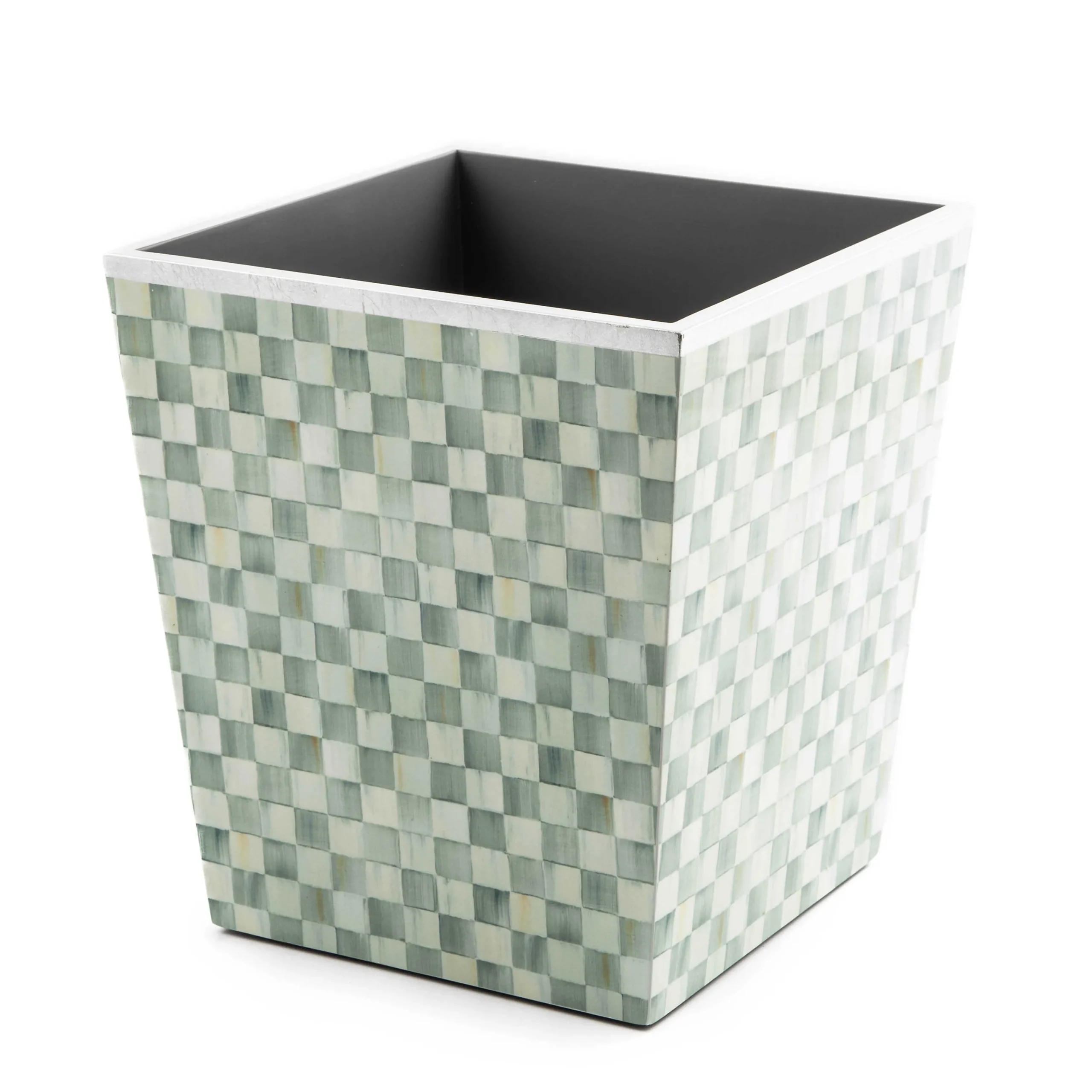 MacKenzie-Childs Bath & Bath Accessories<Sterling Check Lacquer Waste Bin