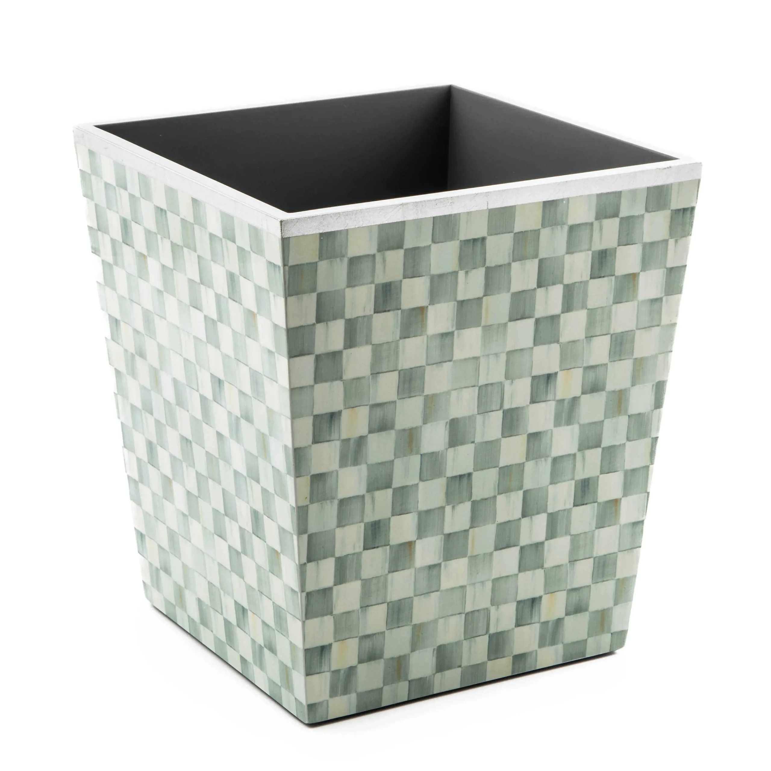 MacKenzie-Childs Bath & Bath Accessories<Sterling Check Lacquer Waste Bin
