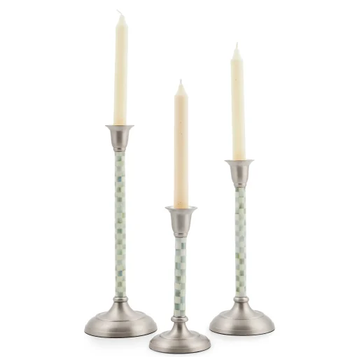 MacKenzie-Childs Candles & Fragrances|Table Accessories<Sterling Check Large Candlestick