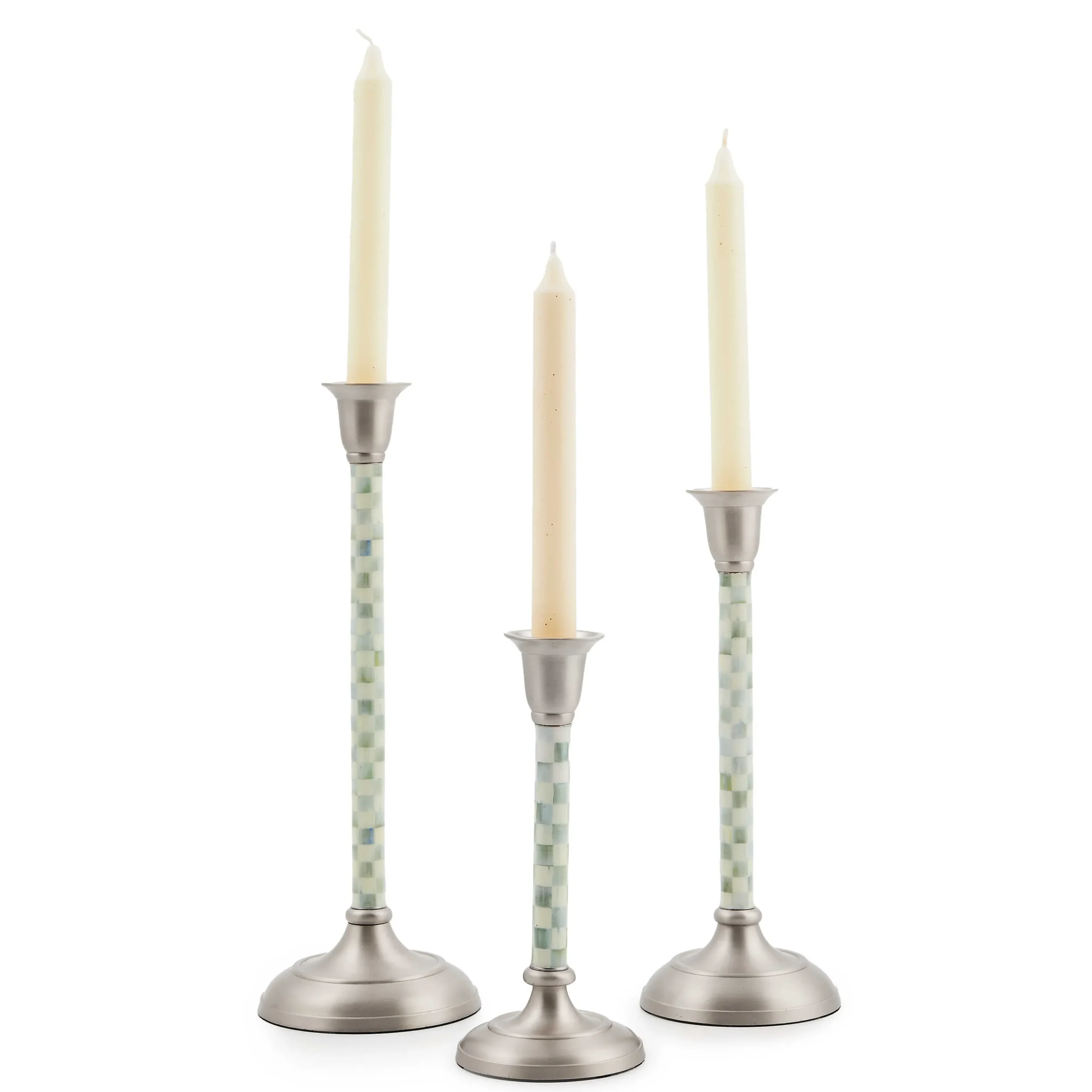 MacKenzie-Childs Candles & Fragrances|Table Accessories<Sterling Check Large Candlestick