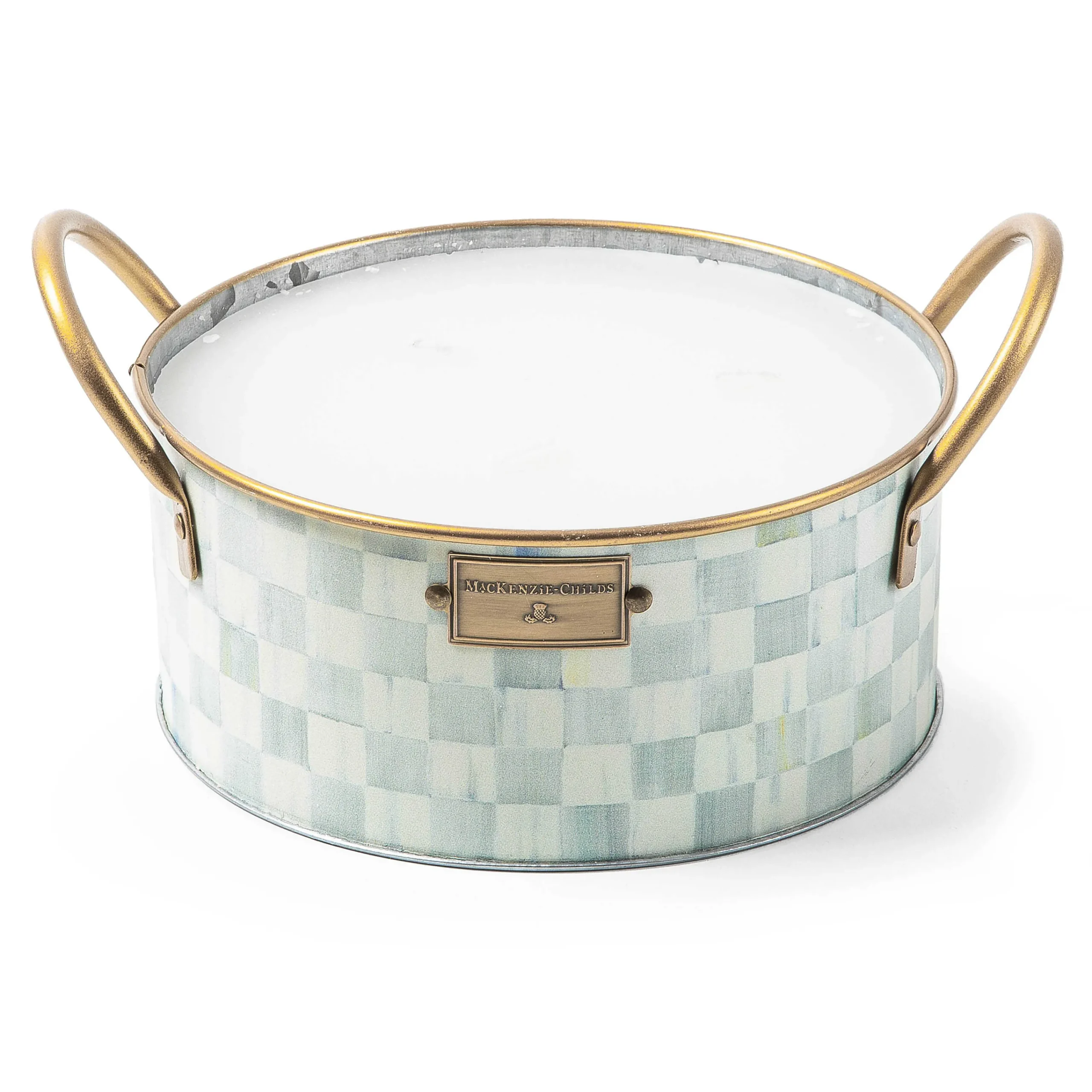 MacKenzie-Childs Spring|Candles & Fragrances<Sterling Check Large Citronella Candle