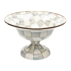 MacKenzie-Childs Serveware<Sterling Check Large Compote