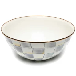 MacKenzie-Childs Serveware|Dinnerware & Flatware<Sterling Check Large Everyday Bowl