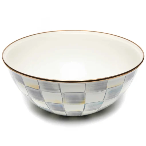 MacKenzie-Childs Serveware|Dinnerware & Flatware<Sterling Check Large Everyday Bowl