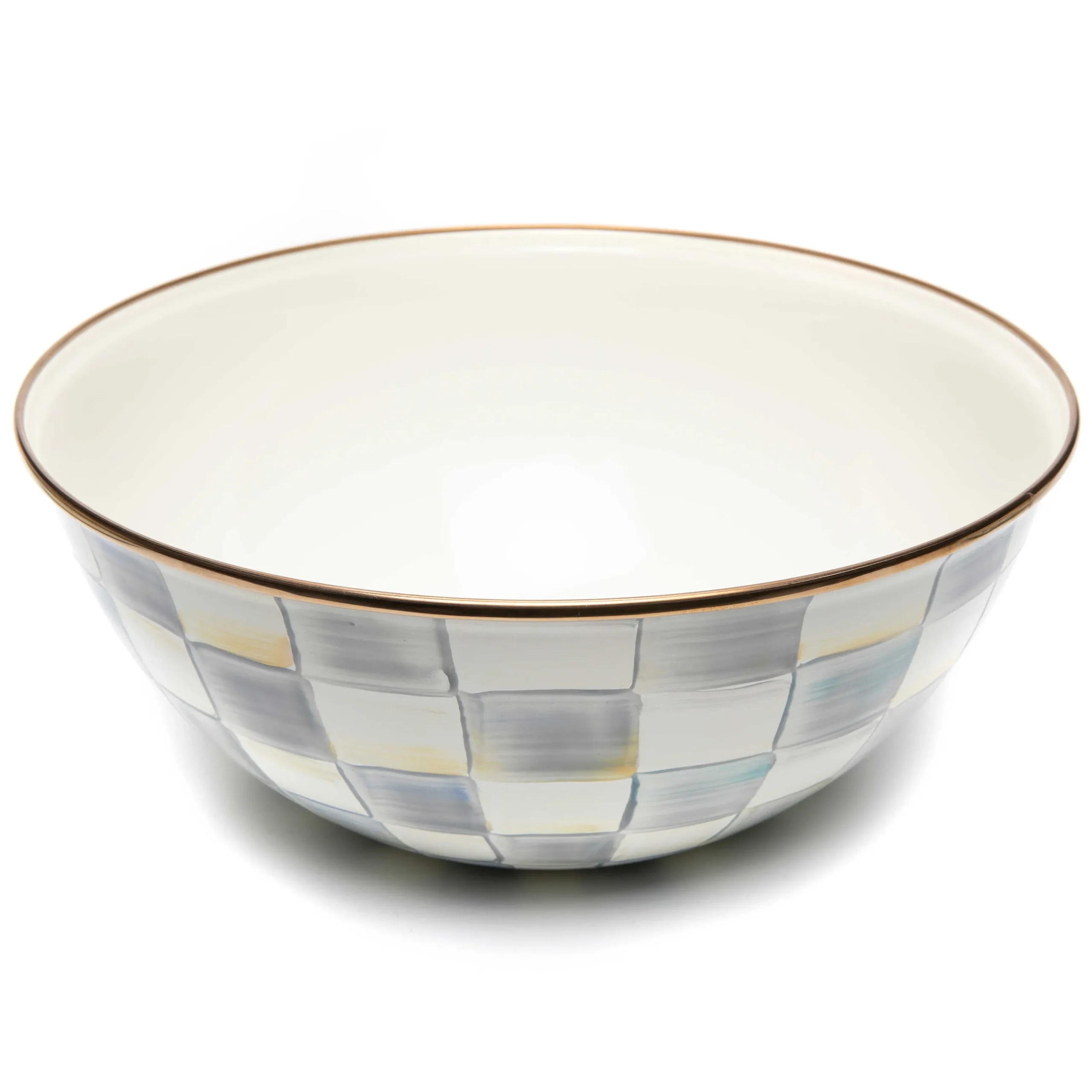 MacKenzie-Childs Serveware|Dinnerware & Flatware<Sterling Check Large Everyday Bowl