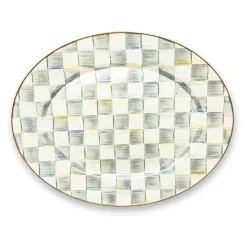 MacKenzie-Childs Bar Entertaining|Serveware<Sterling Check Large Oval Platter
