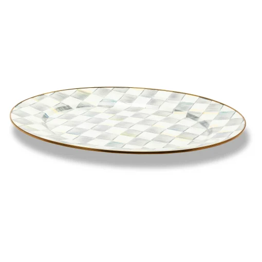 MacKenzie-Childs Bar Entertaining|Serveware<Sterling Check Large Oval Platter