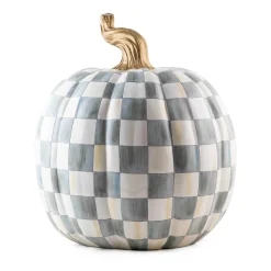 MacKenzie-Childs Pumpkins|The Halloween Shop<Sterling Check Large Pumpkin