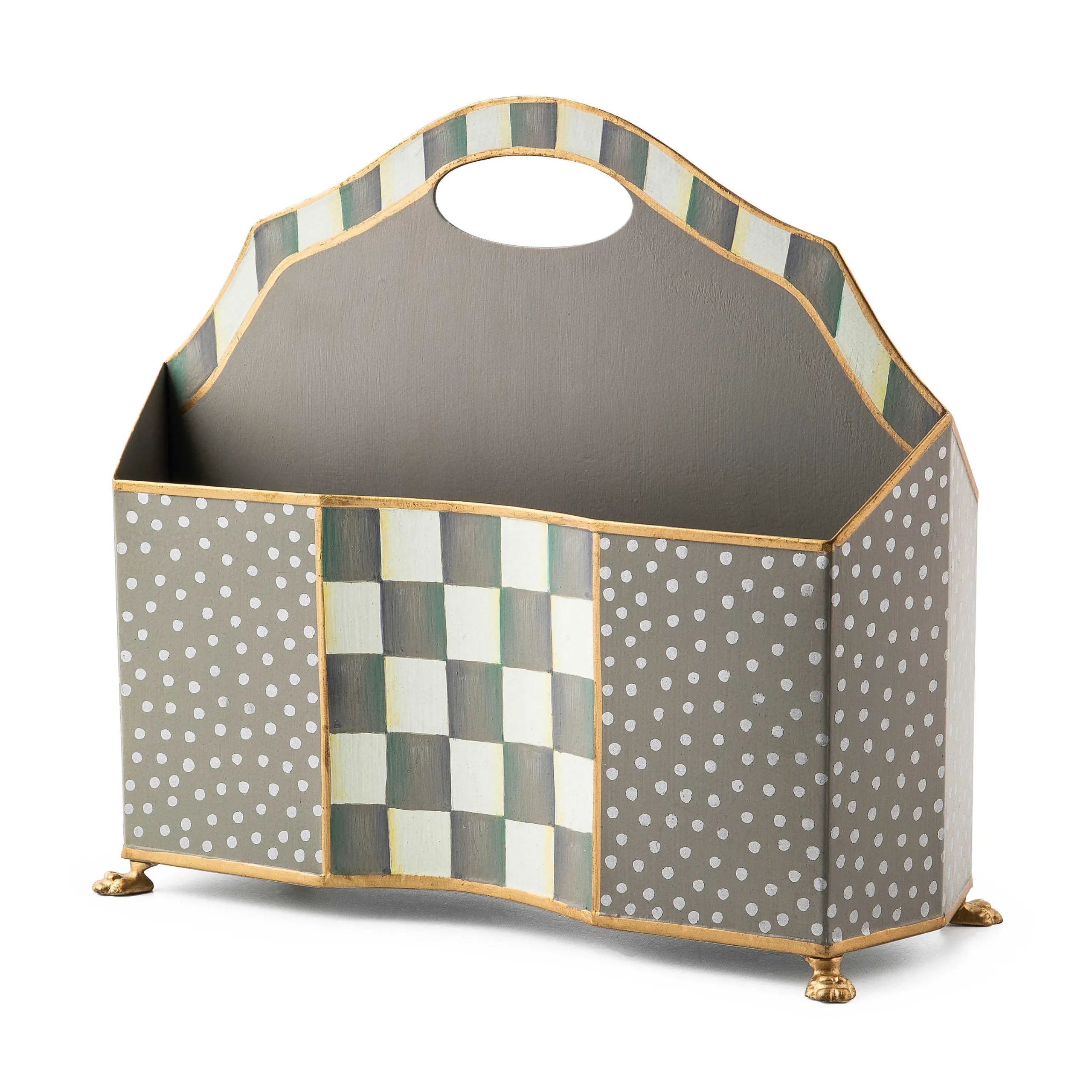 MacKenzie-Childs Room Accents<Sterling Check Magazine Holder