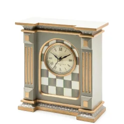 MacKenzie-Childs Room Accents<Sterling Check Mantel Clock