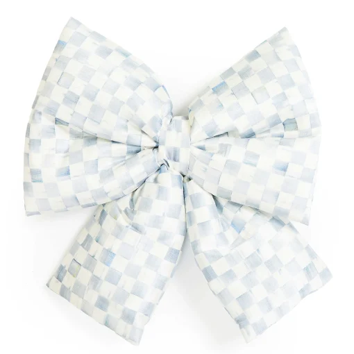 MacKenzie-Childs Finishing Touches|Room Accents<Sterling Check Medium Bow