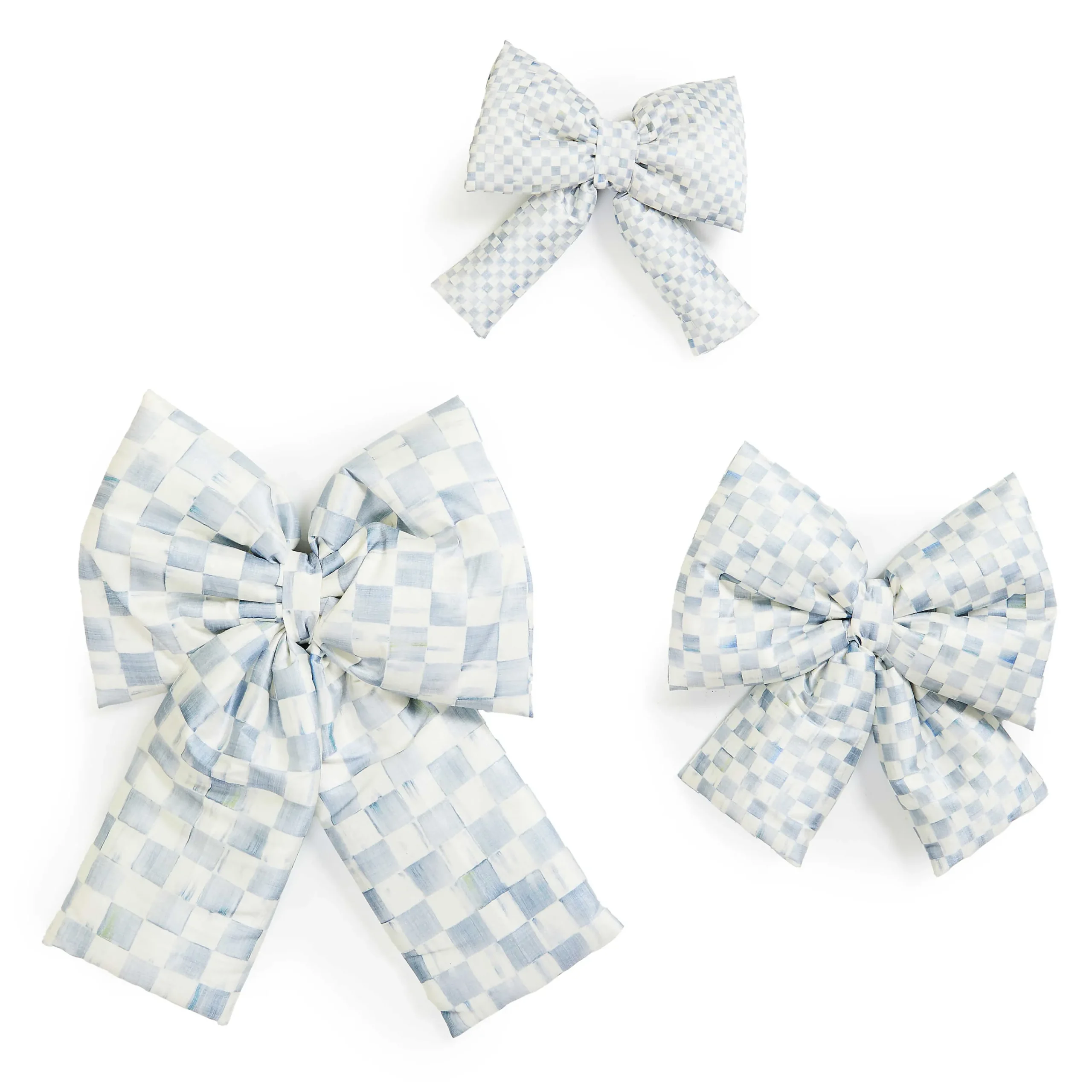 MacKenzie-Childs Finishing Touches|Room Accents<Sterling Check Medium Bow