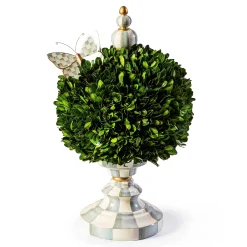 MacKenzie-Childs Spring|Greenery & Florals<Sterling Check Medium Boxwood Centerpiece