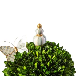 MacKenzie-Childs Spring|Greenery & Florals<Sterling Check Medium Boxwood Centerpiece