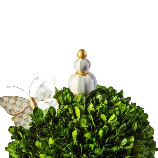 MacKenzie-Childs Spring|Greenery & Florals<Sterling Check Medium Boxwood Centerpiece