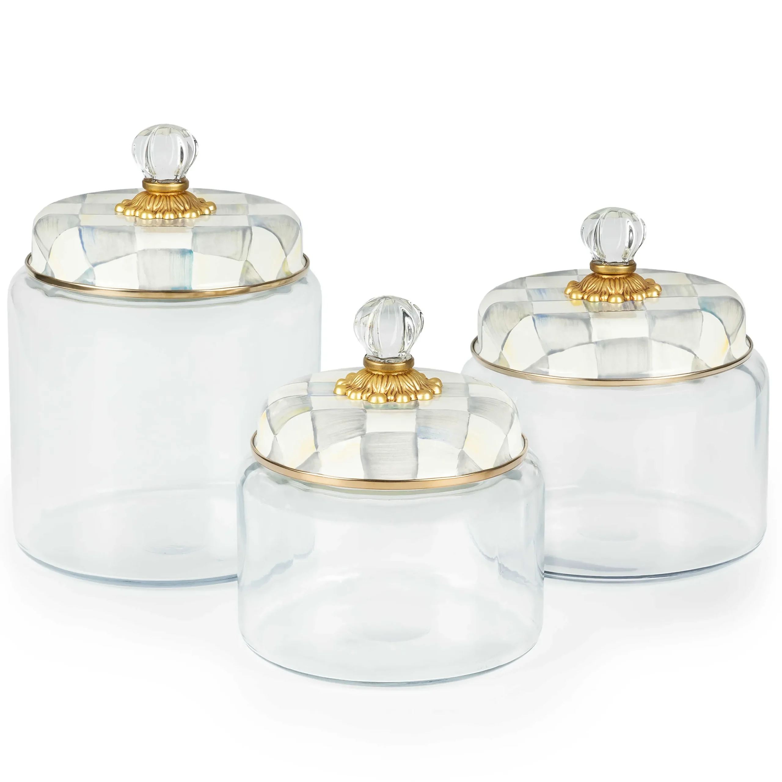 MacKenzie-Childs Kitchen Storage & Organization<Sterling Check Medium Kitchen Canister