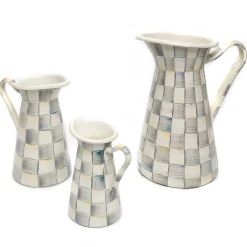 MacKenzie-Childs Serveware<Sterling Check Medium Practical Pitcher