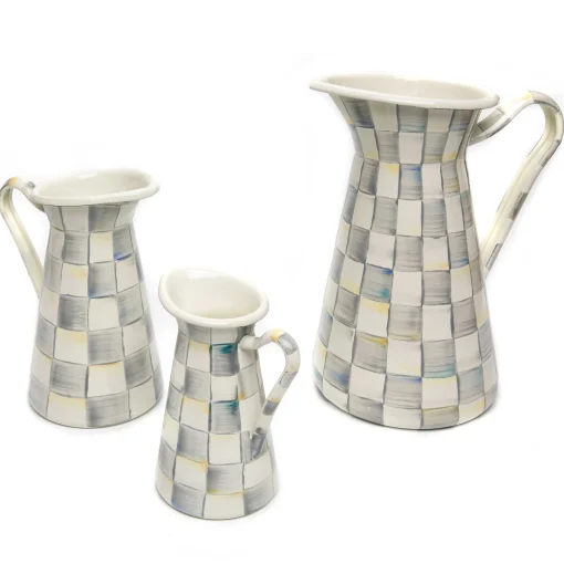 MacKenzie-Childs Serveware<Sterling Check Medium Practical Pitcher