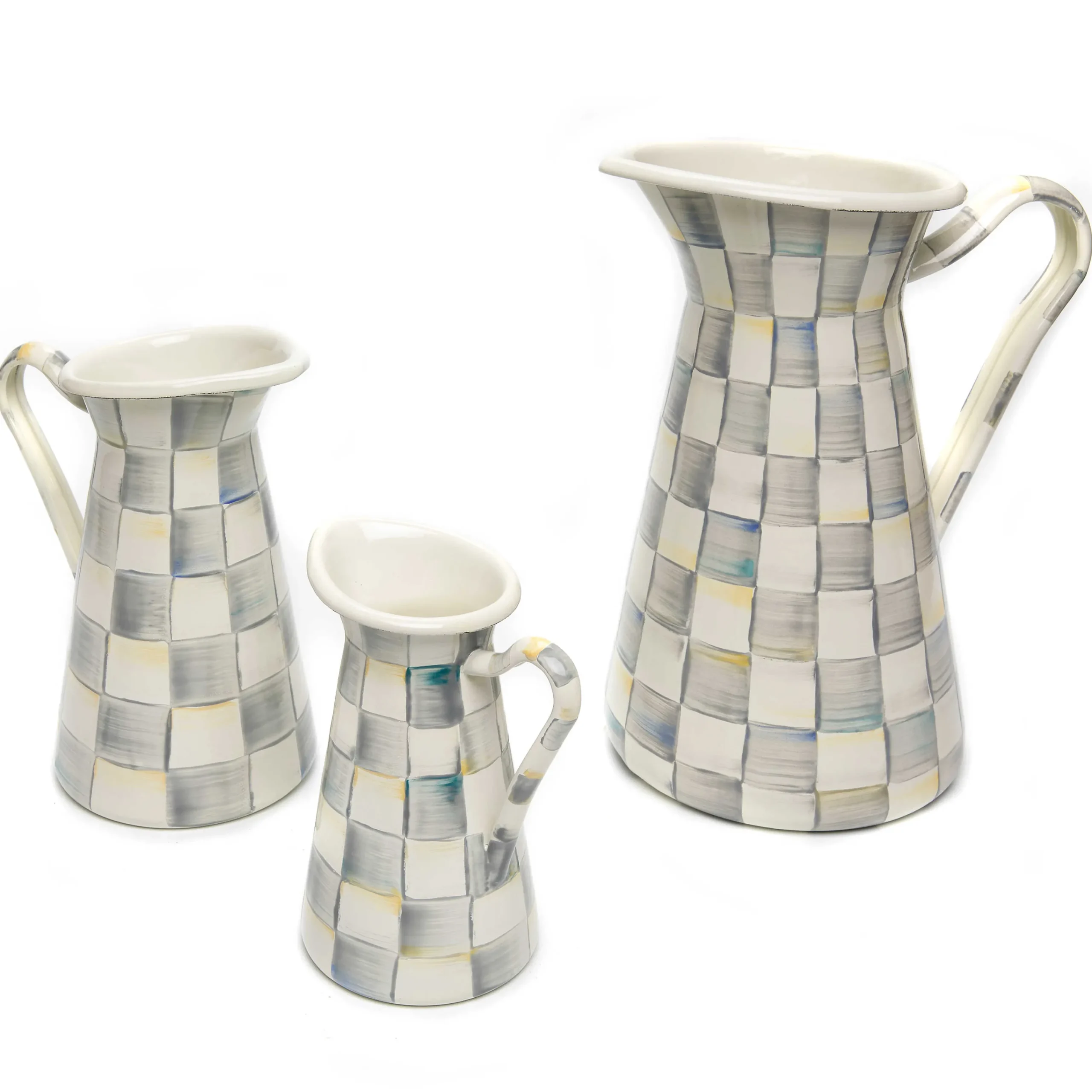 MacKenzie-Childs Serveware<Sterling Check Medium Practical Pitcher