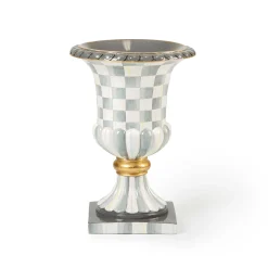 MacKenzie-Childs Outdoor|Room Accents<Sterling Check Pedestal Tabletop Urn