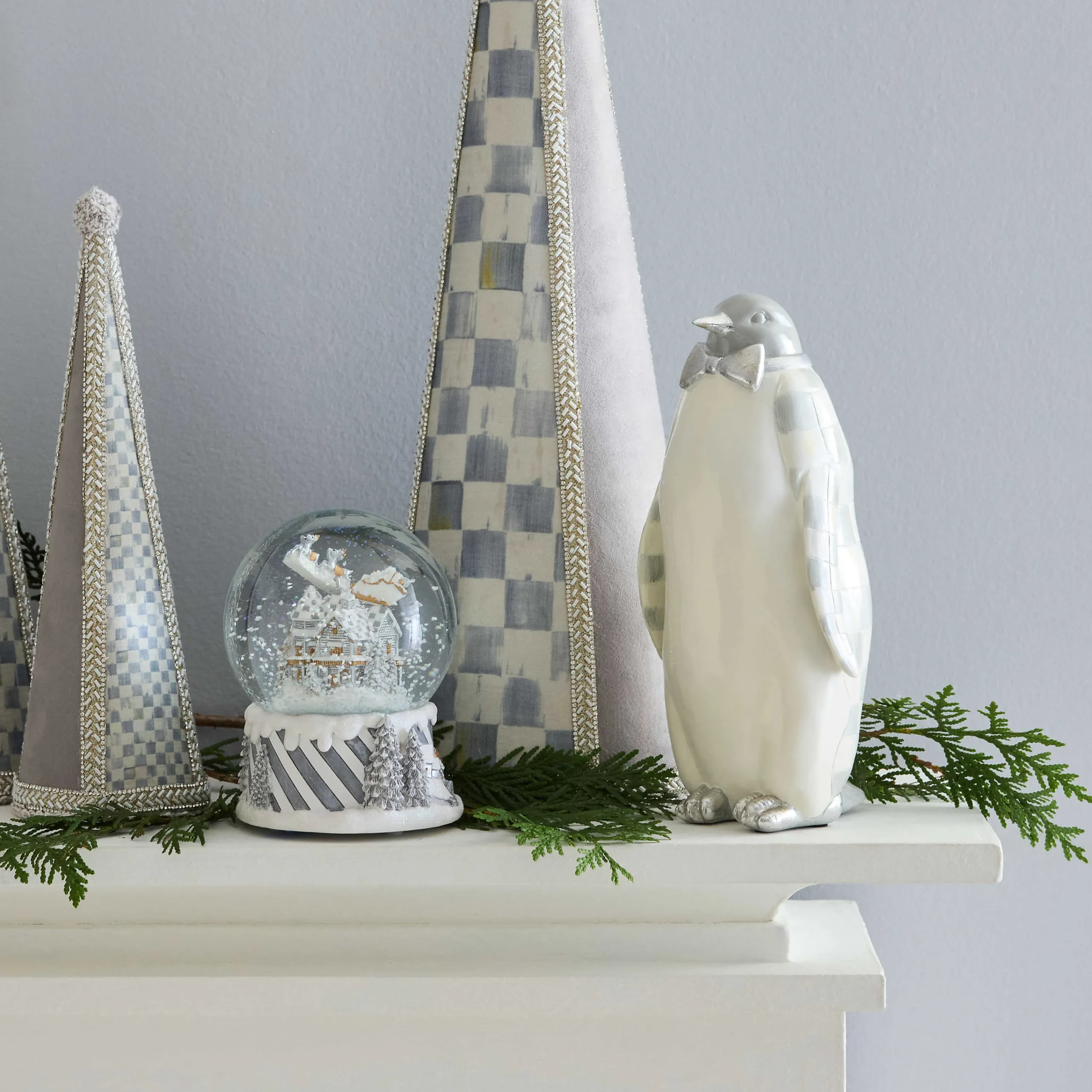 MacKenzie-Childs Room Accents<Sterling Check Penguin Figurine