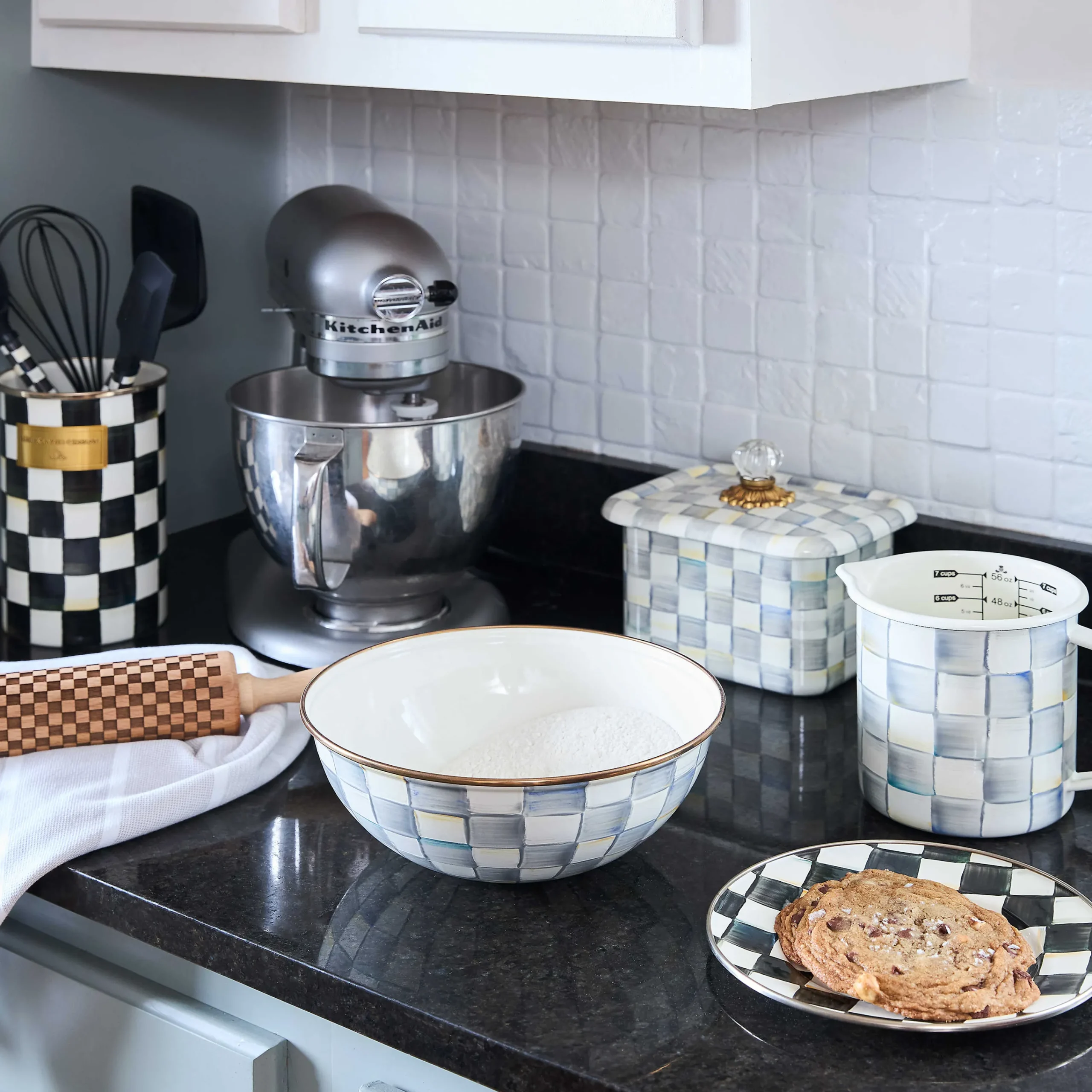 MacKenzie-Childs Kitchen Storage & Organization<Sterling Check Recipe Box