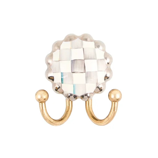 MacKenzie-Childs Finishing Touches<Sterling Check Round Hook