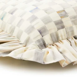 MacKenzie-Childs Pillows, Throws, & Cushions<Sterling Check Ruffle Lumbar Pillow
