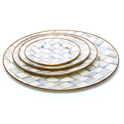 MacKenzie-Childs Dinnerware & Flatware<Sterling Check Salad/Dessert Plate