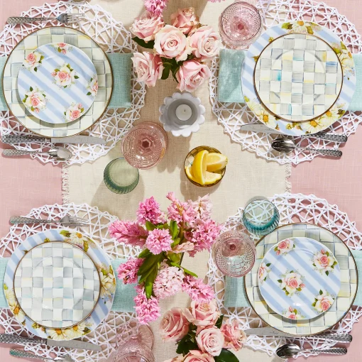 MacKenzie-Childs Dinnerware & Flatware<Sterling Check Salad/Dessert Plate